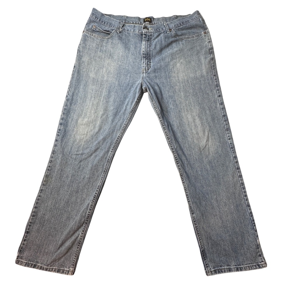 Lee Jeans Mens 42x32 Blue‎ Relaxed Fit Straight Leg Cotton Denim Pants 2055526